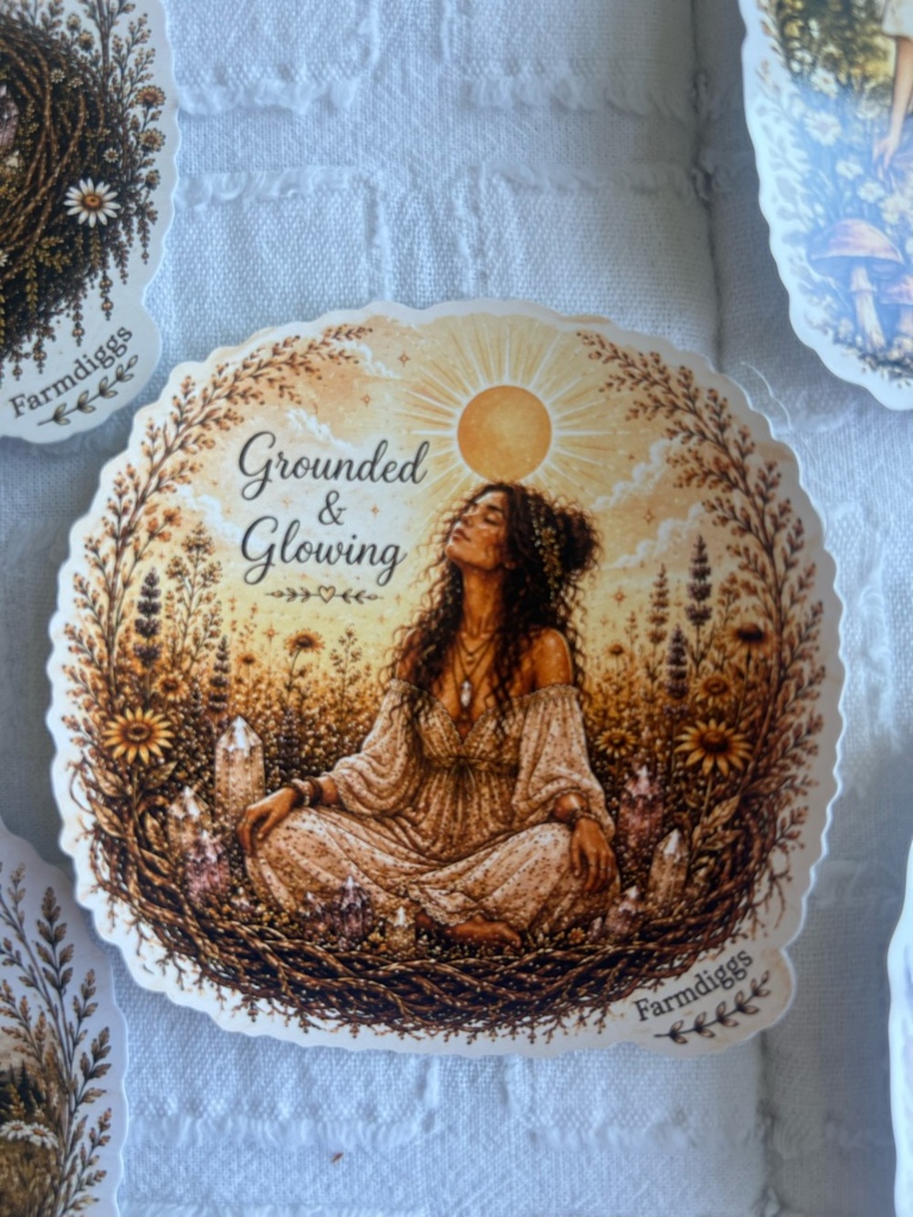 Set of 3 FarmDiggs Grounded & Glowing Sticker Bundle